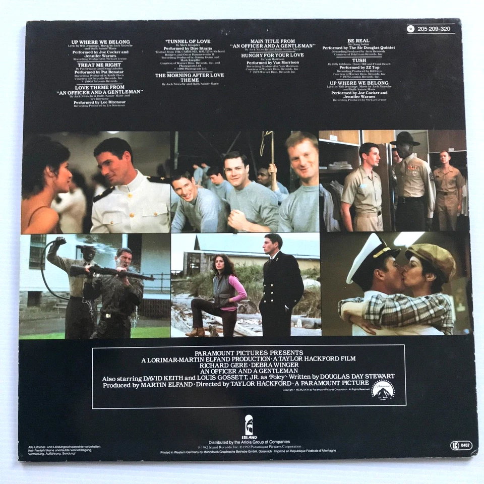 An Officer And A Gentleman Soundtrack Vinyl LP Compilation 1982 - Image 2 of 4