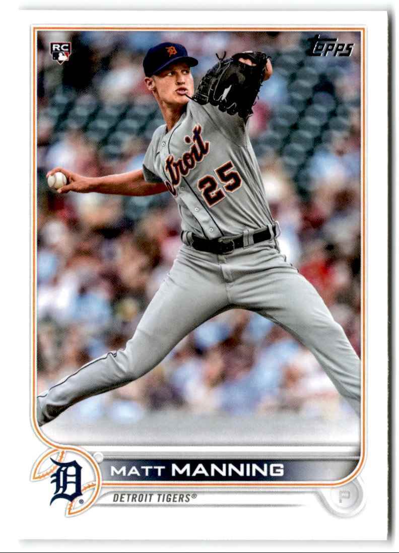 2022 Topps Series One Matt Manning Rookie Detroit Tigers #31 RC