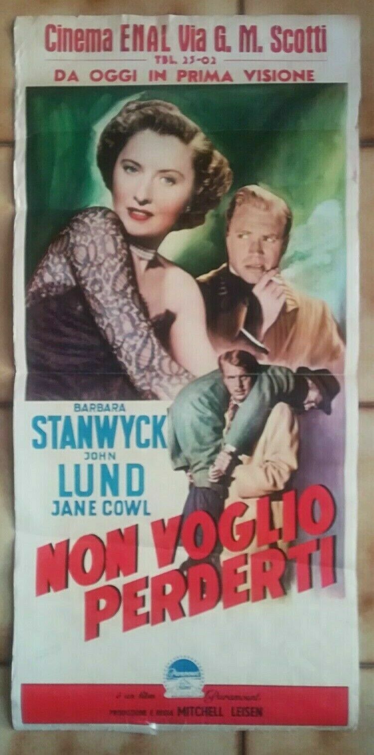 Locandina originale film Non voglio perderti (1950) - Regia di Mitchell Leisen