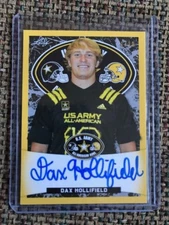 DAX HOLLIFIELD Virginia Tech 2018 Leaf Army All-American Football Tour AUTO 1/10