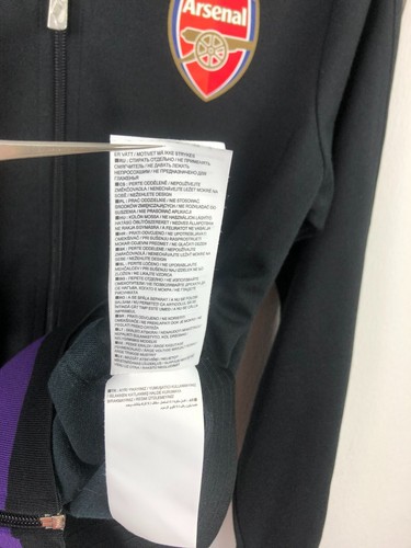 Vintage Nike Arsenal Football Jacket Soccer Track Top Mens Black Gunners Size S - Picture 12 of 17