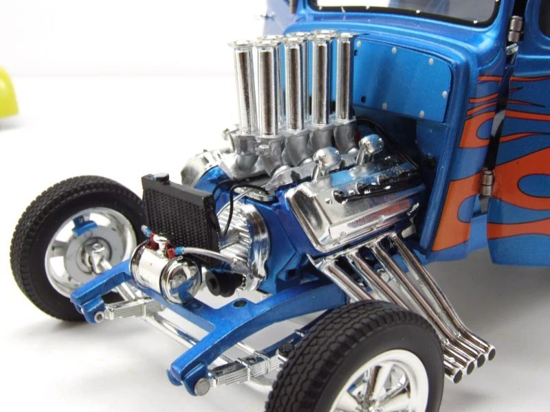 Willys Gasser 1933 Blu Con Fiamme Modellino 1:18 Acme - Immagine 4 di 4