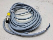 Turck RS 4.4T-5 Cordset M12 Male 4 Cond 5m 22 Awg Gray U2102-2 Pvc Ins -40 to +1