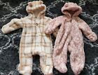 Carter's Brand New 3 Months Multicolor Hooded Quilted Jumpsuits