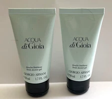2x GIORGIO ARMANI  Acqua Di Gioia Refreshing Aquatic Shower Gel -50ml / 1.7oz ea