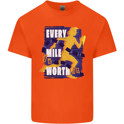 Running Every Mile Cross Country Marathon Runner Herren Cotton Maglietta Tee Top