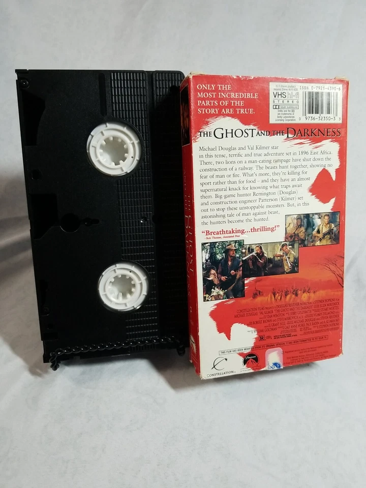 THE GHOST AND THE DARKNESS - VHS MOVIE Michael Douglas Val Kilmer - Image 2 of 2