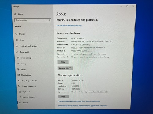 ~ ThinkCentre M83 SFF Desktop i3-4130 CPU / 8GB RAM / 500GB HDD / Windows 10 Pro - Picture 7 of 9
