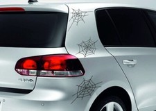  Aufkleber SET Autoaufkleber Auto Tattoo Spider Spinne Spinnennetz 3x Netz 127