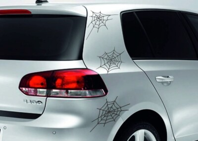  Aufkleber SET Autoaufkleber Auto Tattoo Spider Spinne Spinnennetz 3x Netz 127