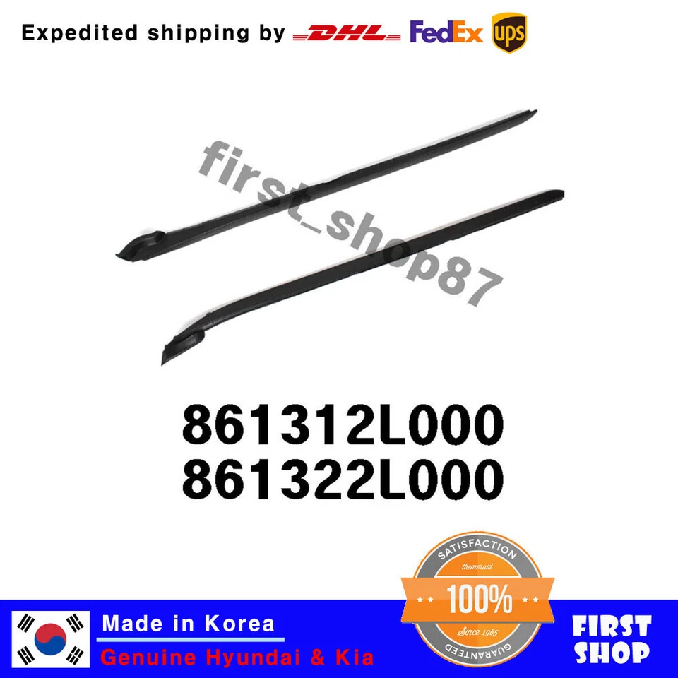 Juego de 2p molduras de parabrisas delantero izquierdo + derecho OEM para Hyundai Elantra 2009-2012 Foto 2 de 3