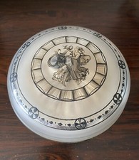 Alte Glasdose Puderdose Ätzglas Wiener Werkstätten Umfeld Josef Hofmann 1880/190