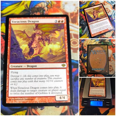 MTG Voracious Dragon      Nm Conflux 2009 Magic Og Card Rare Red 