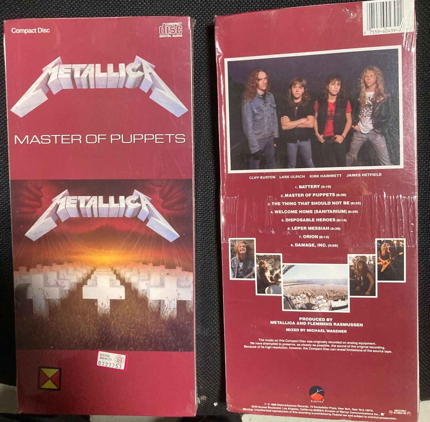 METALLICA - Master of Puppets - CD LONGBOX USA 075596043922 - MINT SEALED