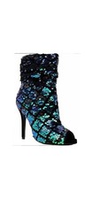 women's sequin ankle boots