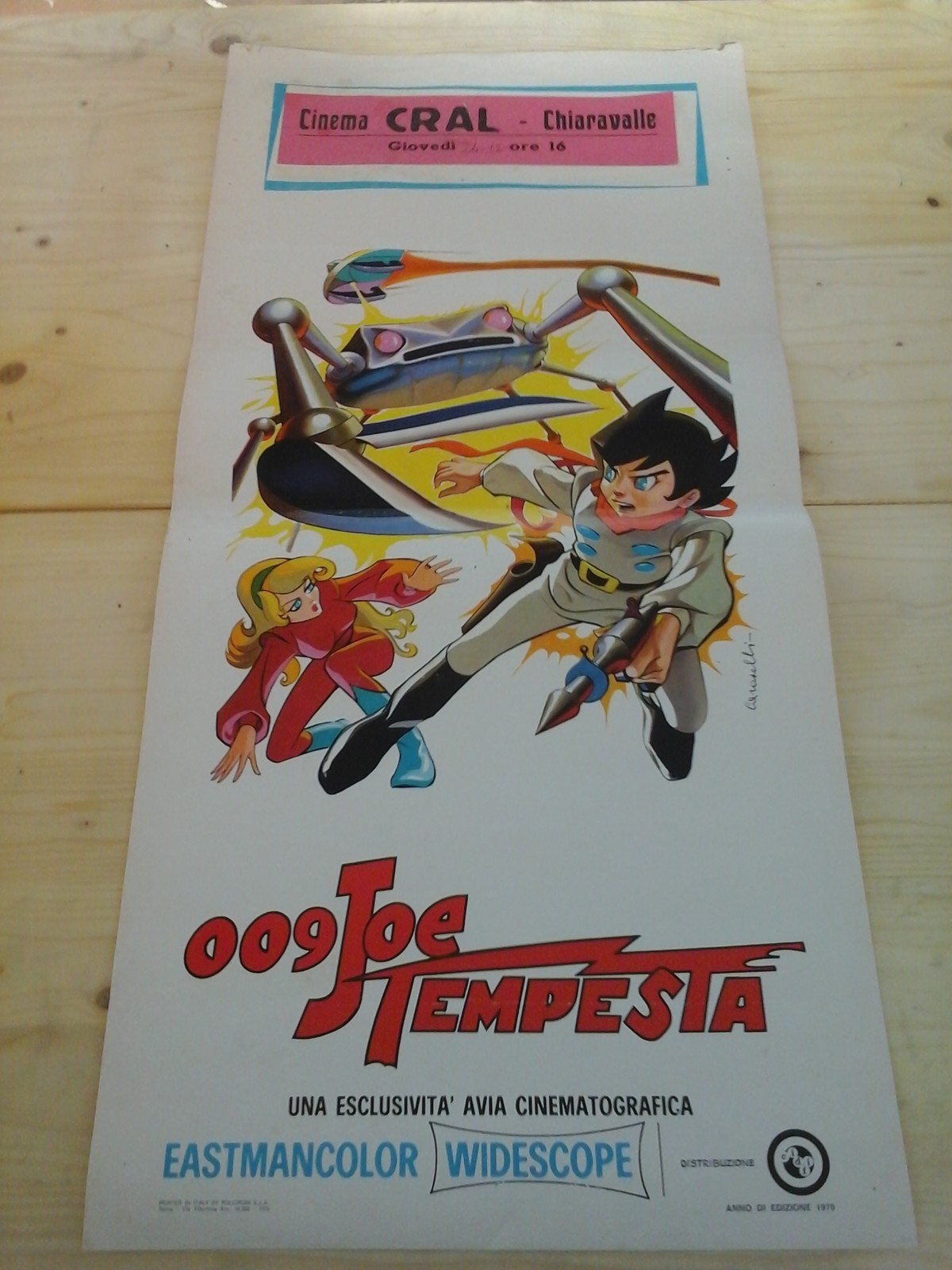 Locandina originale film 009 Joe tempesta (1971) - Regia di Danis Marin