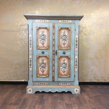 Voglauer TV Cabinet Antique Blue Anno 1700 Handpainted Wardrobe Vintage Antique