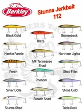 Berkley Stunna Jerkbait 112 - Choose Color 