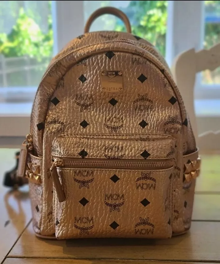 MCM STARK Champagne Gold BACKPACK Limited Edition