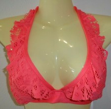 Kenneth Cole Reaction Size Medium SOFT CUPS HALTER Grapefruit New Bikini Top