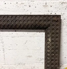 ANTIQUE UNIQUE DESIGN VICTORIAN CAST IRON FIREPLACE SURROUND 30.25 X 24.5”