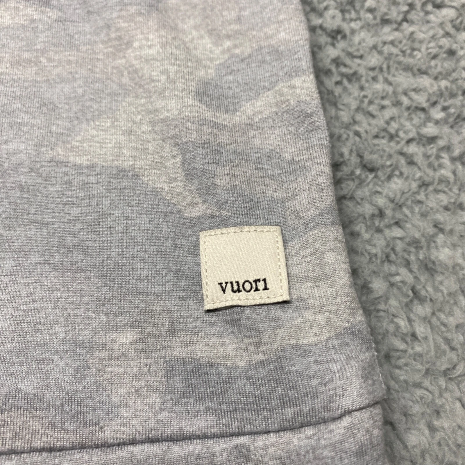 vuori halo essential camo hooded soft dreamknit hoodie