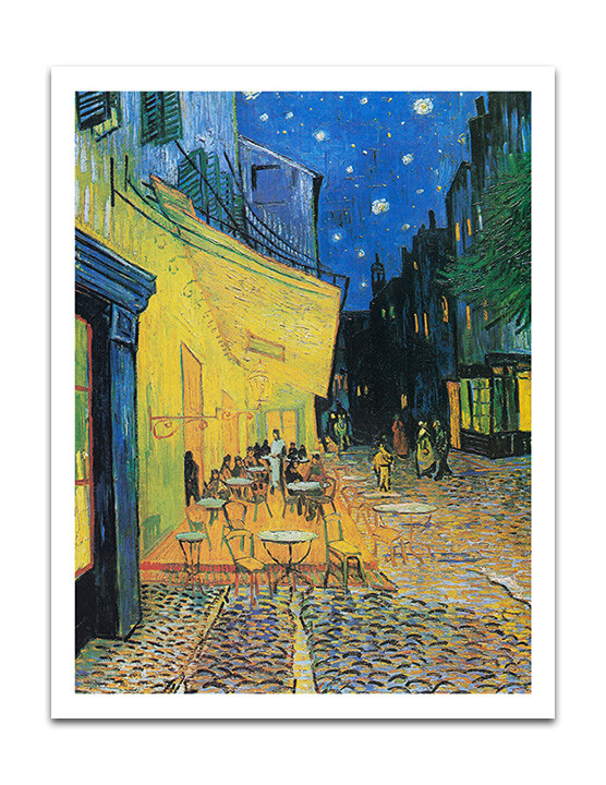 肉筆画　Café Terrace at Night オマージュ Vincent Van Gogh (Famous Painting) Café Terrace at Night 1888