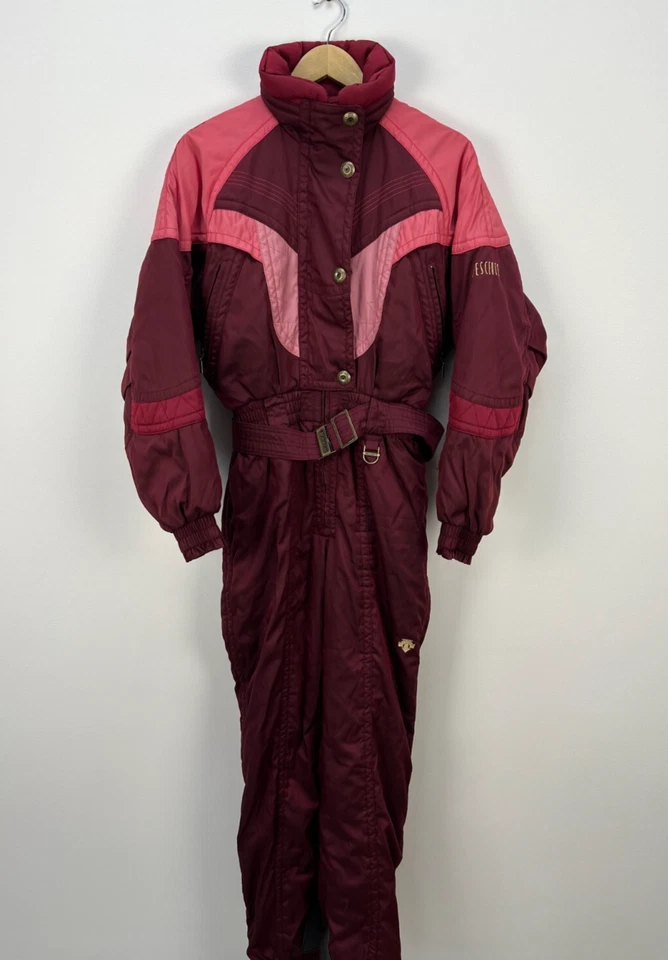 Vintage 90’s DESCENTE Full Ski Suit Snow Jacket Ladies US10 F40 D40 - Image 4 of 4