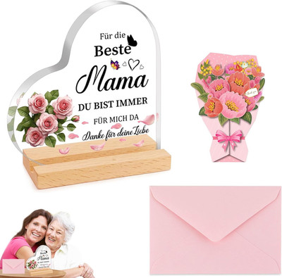 Holzschilder Heimat Deko Acryl Herz Muttertagsgeschenk Beste Mama Geschenk