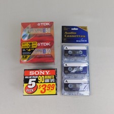 20pc NOS Blank Cassette Tape Lot Normal Bias TDK Superior Sony High Fidelity