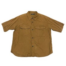 Japanese rageblue Brown Cotton/Linen Button Up Shirt Size M