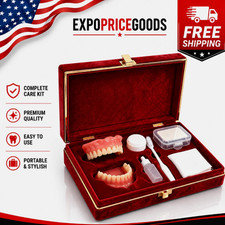 Silicone Dentures kit Upper Lower False Teeth Set Instant Smile too premium