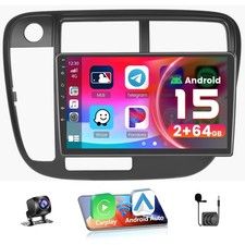 [4Core 64G] Android 15 Car Stereo for Honda Civic 1996 1997 1998 1999 2000 20...