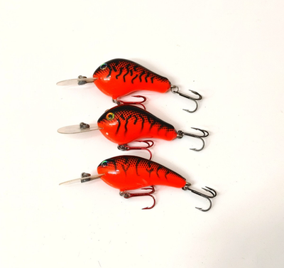 3) Lee Sisson Premium Balsa Wood Crankbait Fishing Lures Lot of 3