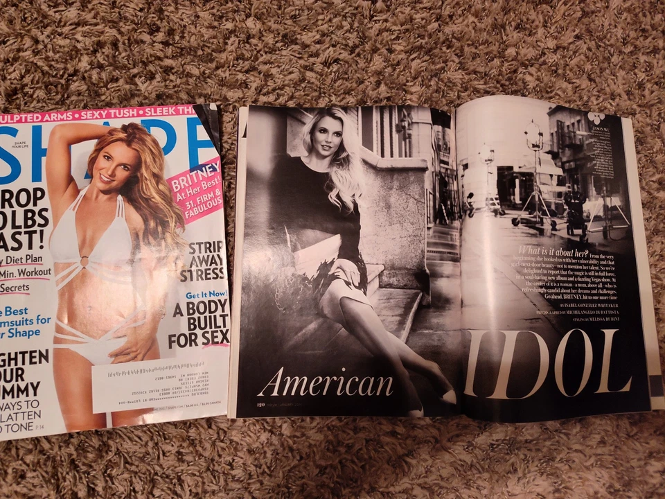 Britney Spears Shape/InStyle Magazines June 2013 Jan 2014 + Clippings 2010s 20s - Image 4 of 4