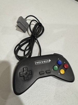 Retro-Bit Super Retro RDP Wired Controller for Nintendo SNES Black Tested Works