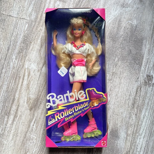 1991 Barbie Rollerblade Doll Skates Flicker’n Flash  No. 2214 Vintage New In Box