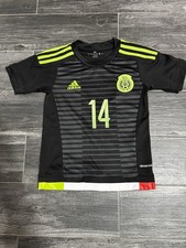 Adidas Mexico National Soccer Team 2015-16 Black Jersey Youth #14 Custom Name