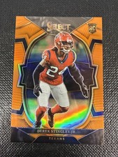 2022 Panini Select #48 Derek Stingley Jr. Orange Prizm #/49 Houston Texans RC