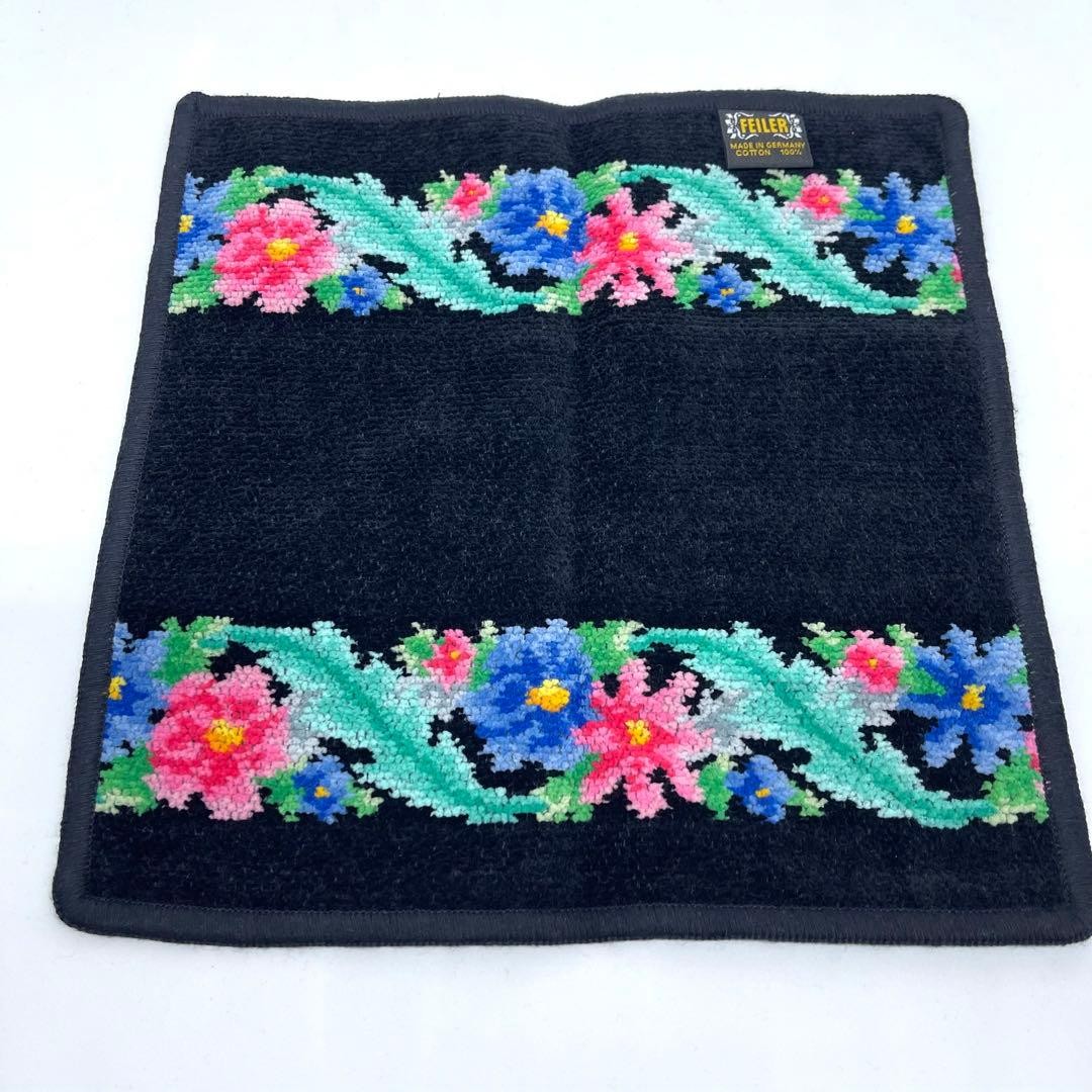 FEILER Handkerchief 2pc Set Flower Pattern 25cm S… - image 4