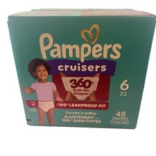 Pampers Cruisers 360 Pull-On Diapers Size 6 35 lbs 48 Count New Sealed