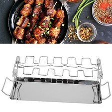 Chicken Wing Leg Rack With Bakeware Vertical Chicken Leg Grill For Barbecue