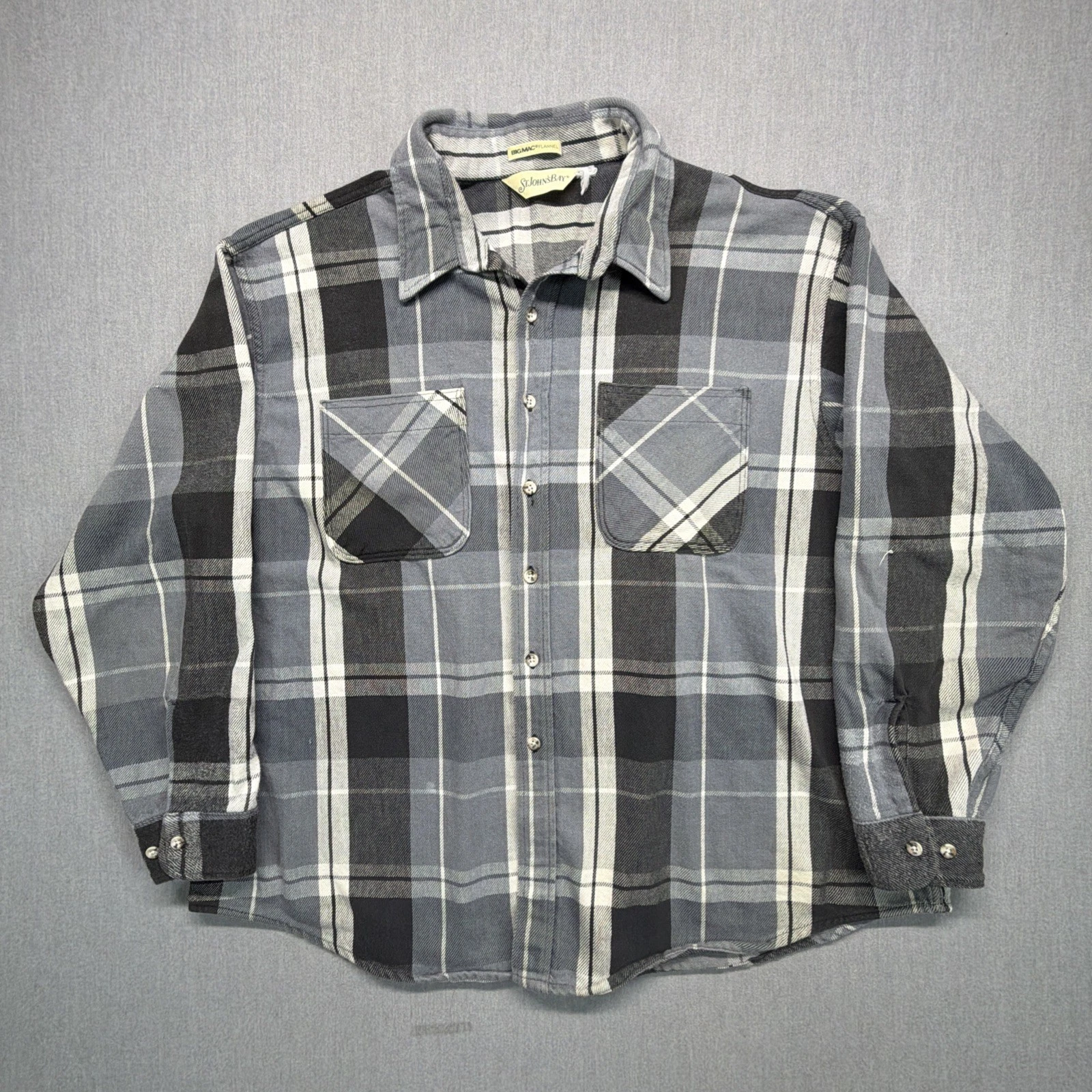Vintage St Johns Bay Shirt Mens 3XL Big Mac Flannel Button Up USA