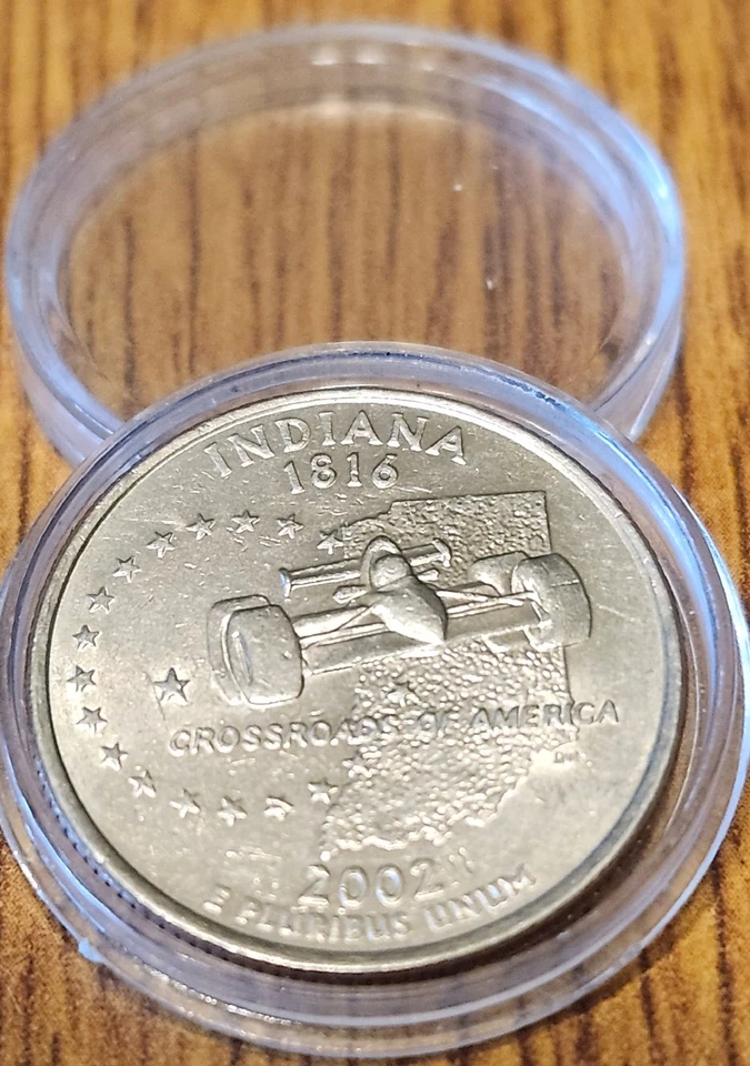 2002P Indiana State Collectible Quarter from Bank Rolls - Image 2 of 4