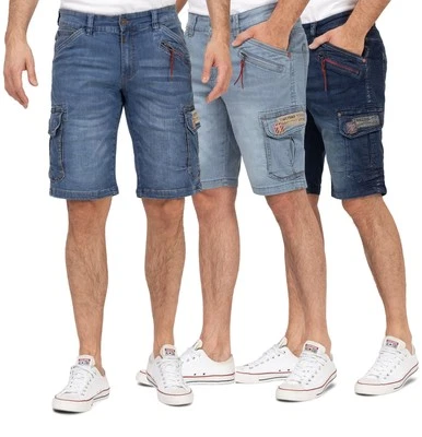 Timezone Herren Cargo Jeans Shorts Cargoshorts kurze Hose Jeansshorts RykerTZ - Bild 1 von 4