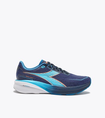 Men's Diadora Mythos Blushield Volo 5, Blue/Aquarius/Nectarine, 10 D Medium US