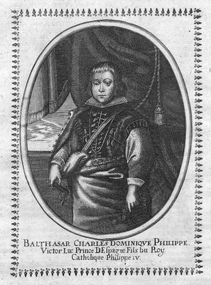 1650 - Baltasar Carlos de Austria Espana Kupferstich Portrait engraving