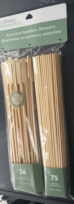 Culinary Elements Assorted 9.75  Bamboo Grilling Paddle Skewers;