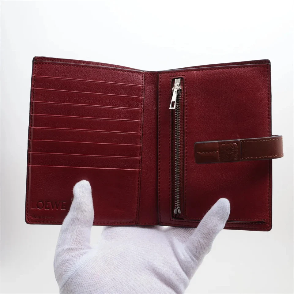 Бумажник Loewe с анаграммой средний вертикальный кожаный компактный коричневый - Изображение 3 из 4