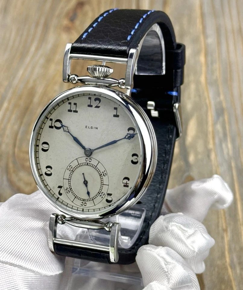 Ручной работы Elgin брак часы 43 мм - оригинальный 1923 карманные часы движение 12с 17j - Изображение 3 из 4